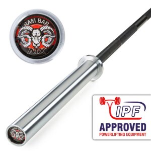 ATX® RAM BAR II - Powerlifting Bar - PRO Series - Black Oxid / Hartchrome